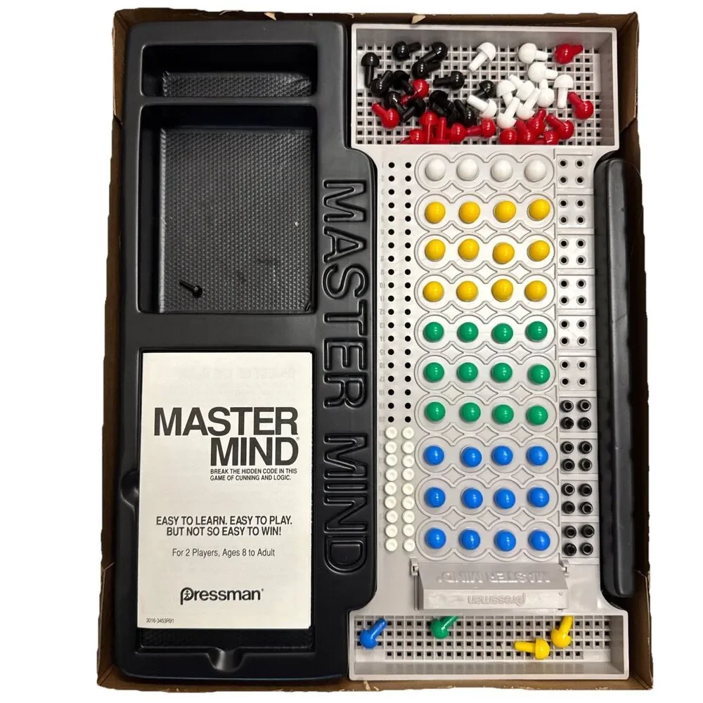 Mastermind Game Pressmen 1981 Vtg Strategy 2 Players 8+